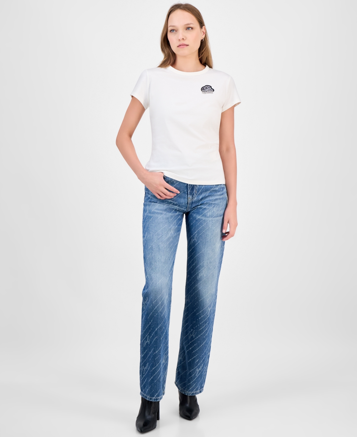 Boss Orange Women's Cowboy Hat Graphic T-Shirt
