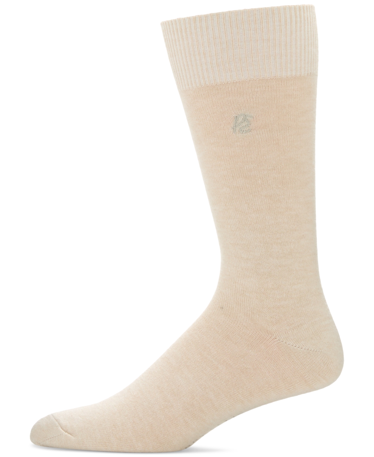 Perry Ellis Portfolio Men's Portfolio Flat Knit Logo Dress Socks In Neutral