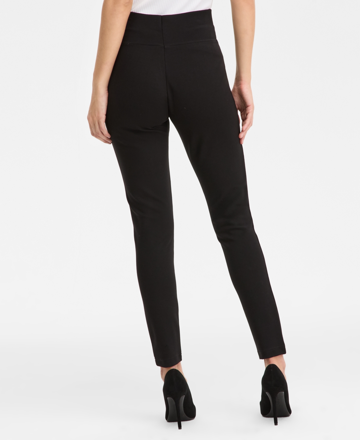 Inc International Concepts Womens High Rise Ponte Knit Leggings P Xs Xxl Macys Exclusive In Black