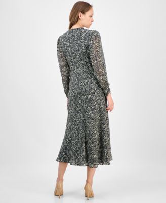 Women's Printed High-Low Midi Dress