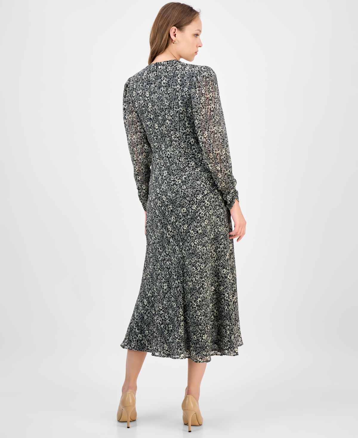 Boss Orange Women's Printed High-Low Midi Dress