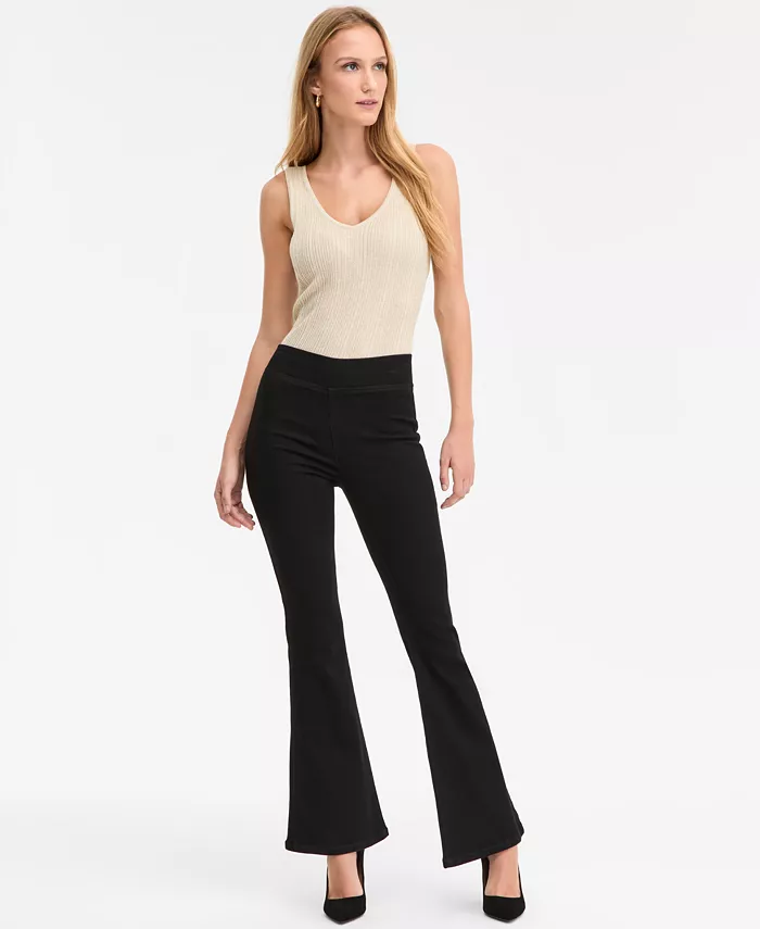Women's High-Rise Pull-On Flare-Leg Jeans - thumbnail 3