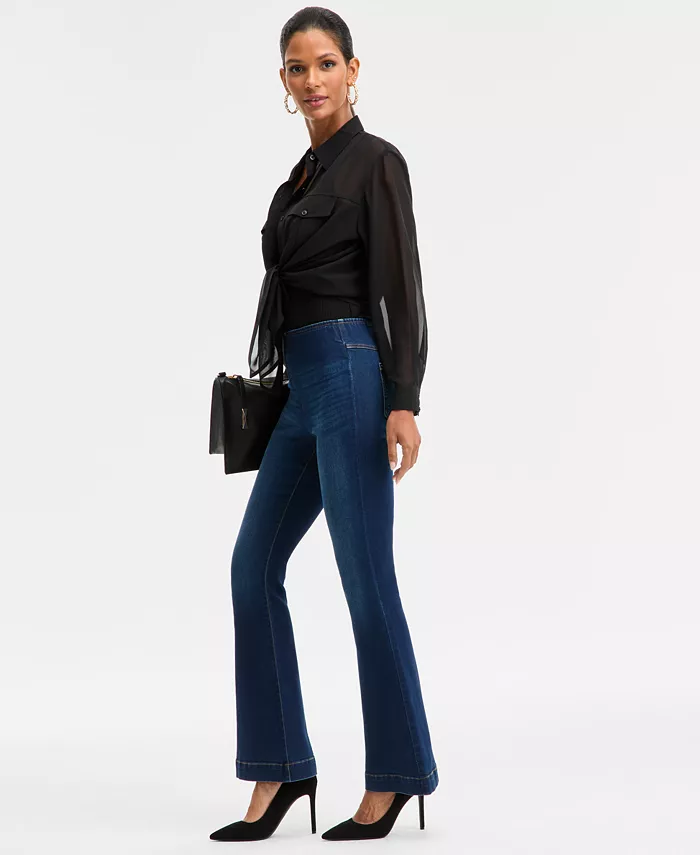 Women's High-Rise Pull-On Flare-Leg Jeans - thumbnail 5