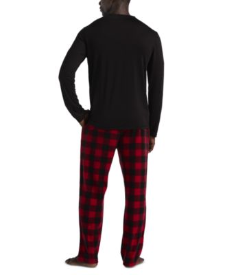 Men's Shirt & Plaid Pajama Set