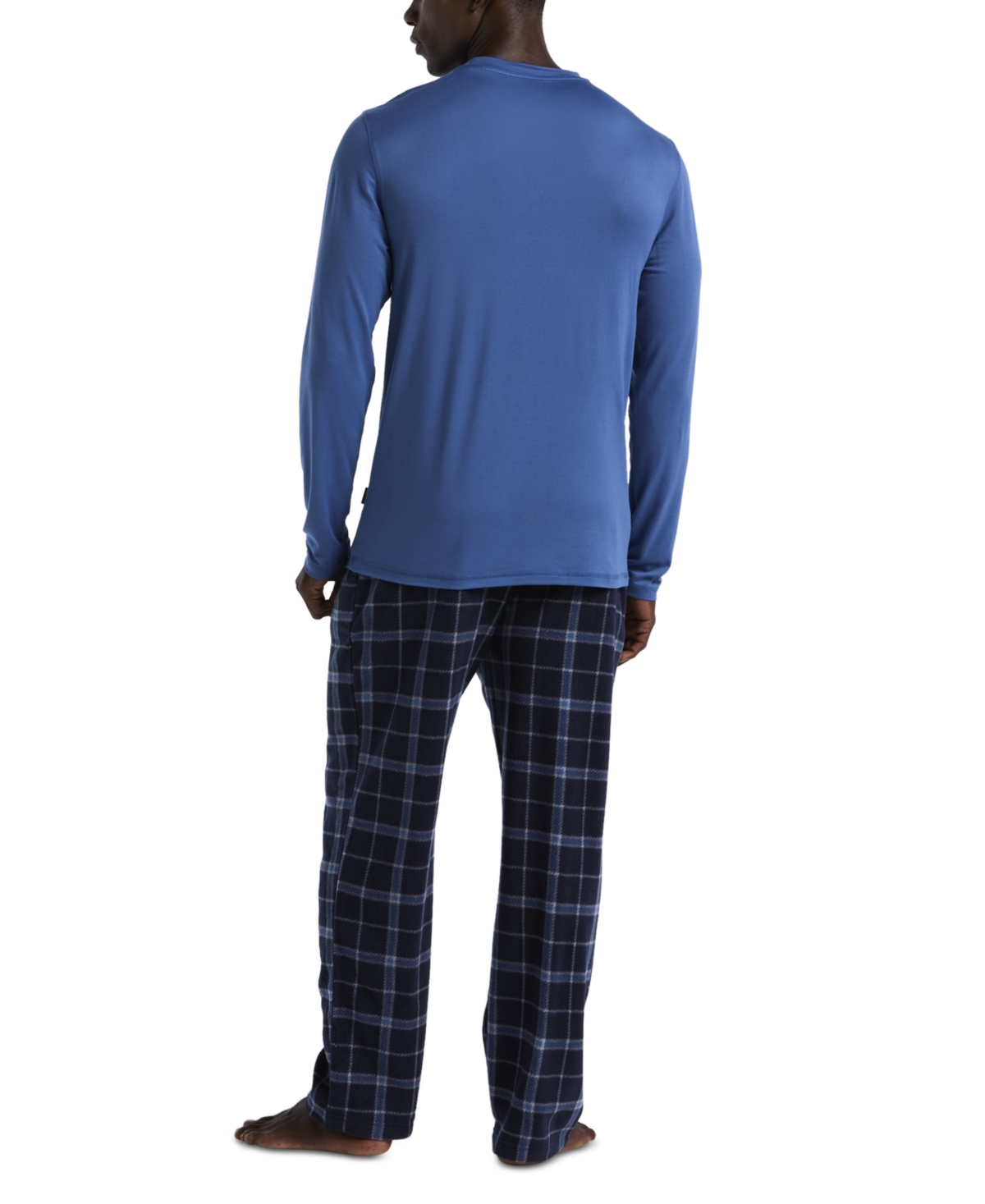Perry Ellis Portfolio Men's Solid Shirt & Buffalo Plaid Pajama Set In Multi