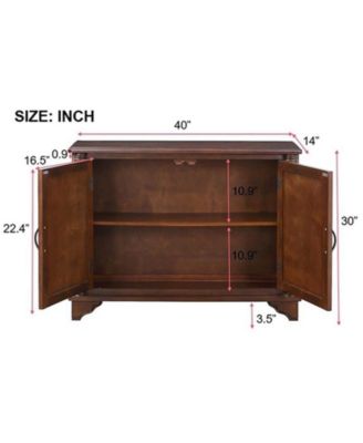 40" Bathroom Cabinet Console Table with Adjustable Storage Shelf