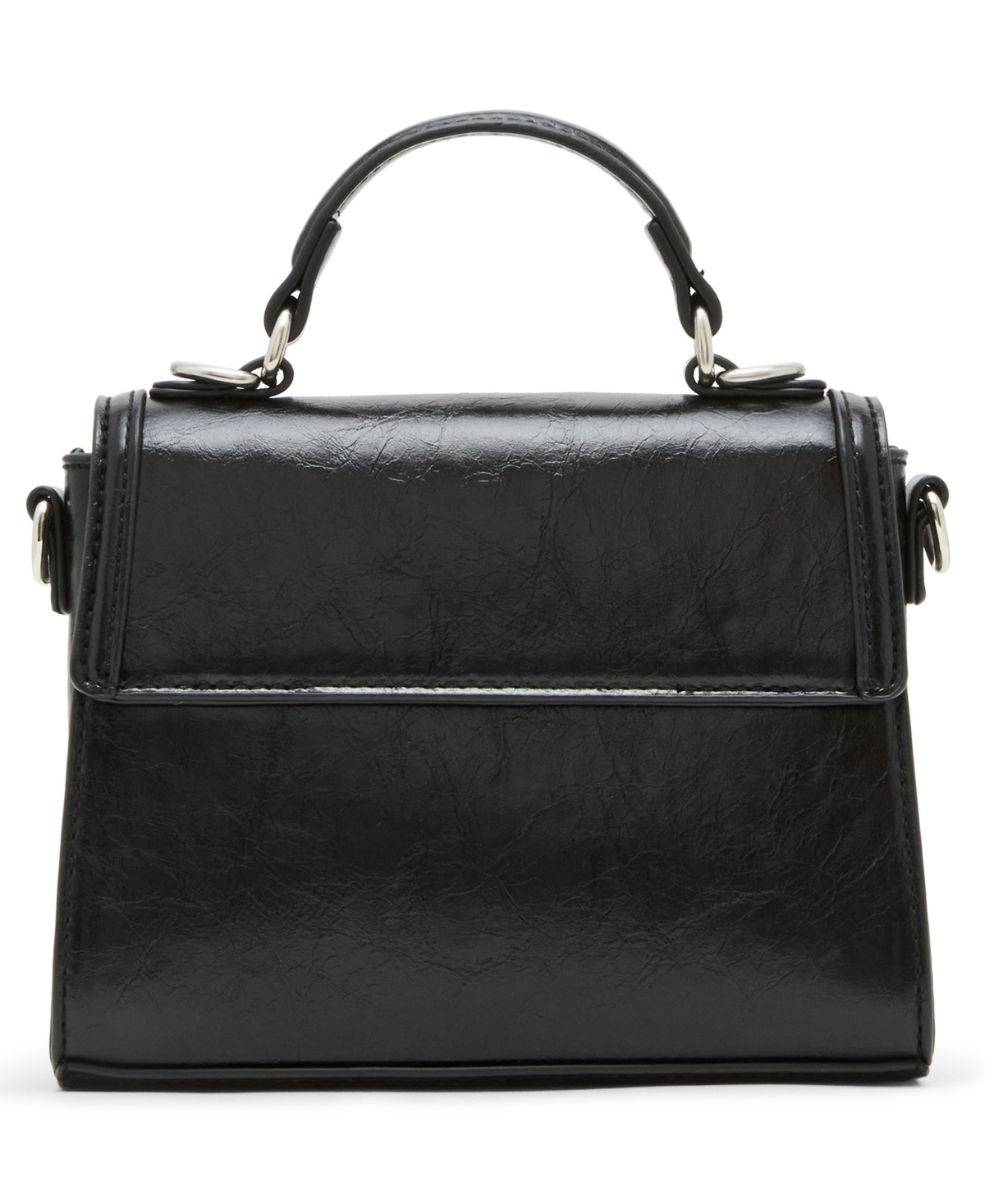 Madden Girl Lilithc Crinkle Top Handle Satchel Bag In Black