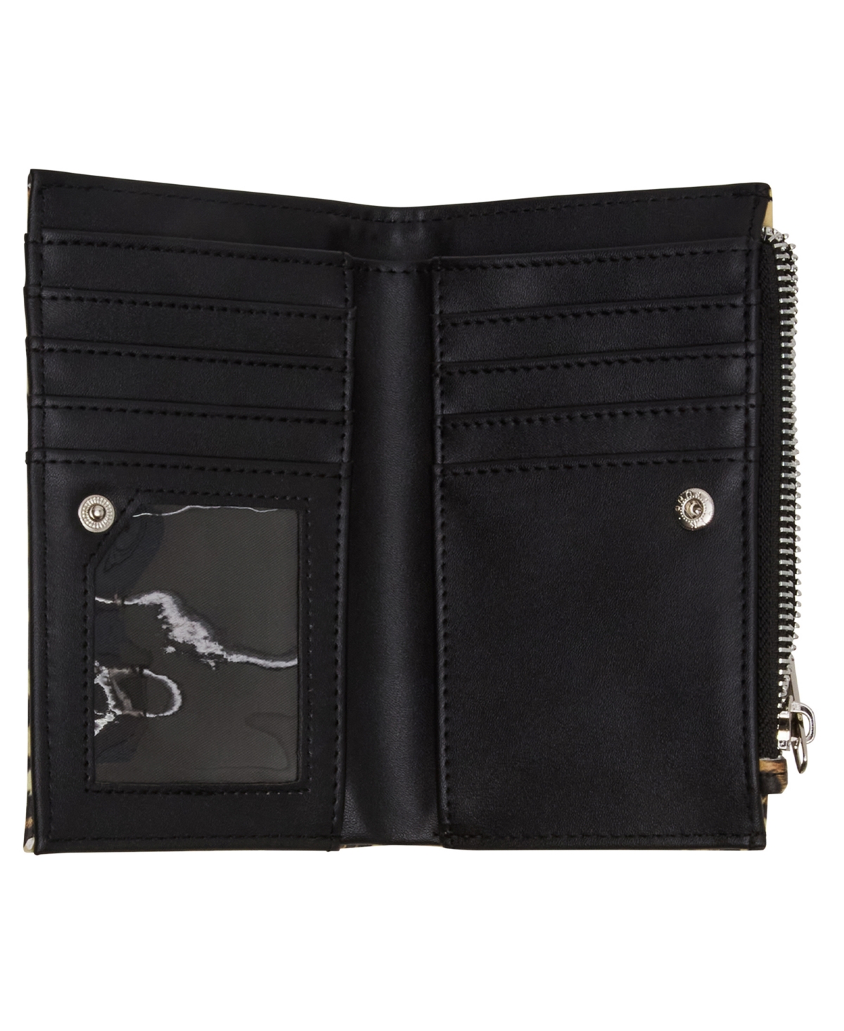 Madden Girl Morr Polyurethane Snap Wallet In Animal Print