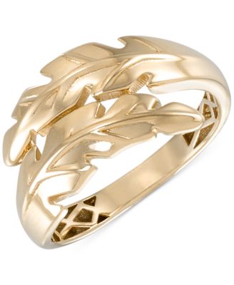 Macy's - Polished Leaf-Inspired Bypass Statement Ring in 10k Gold
