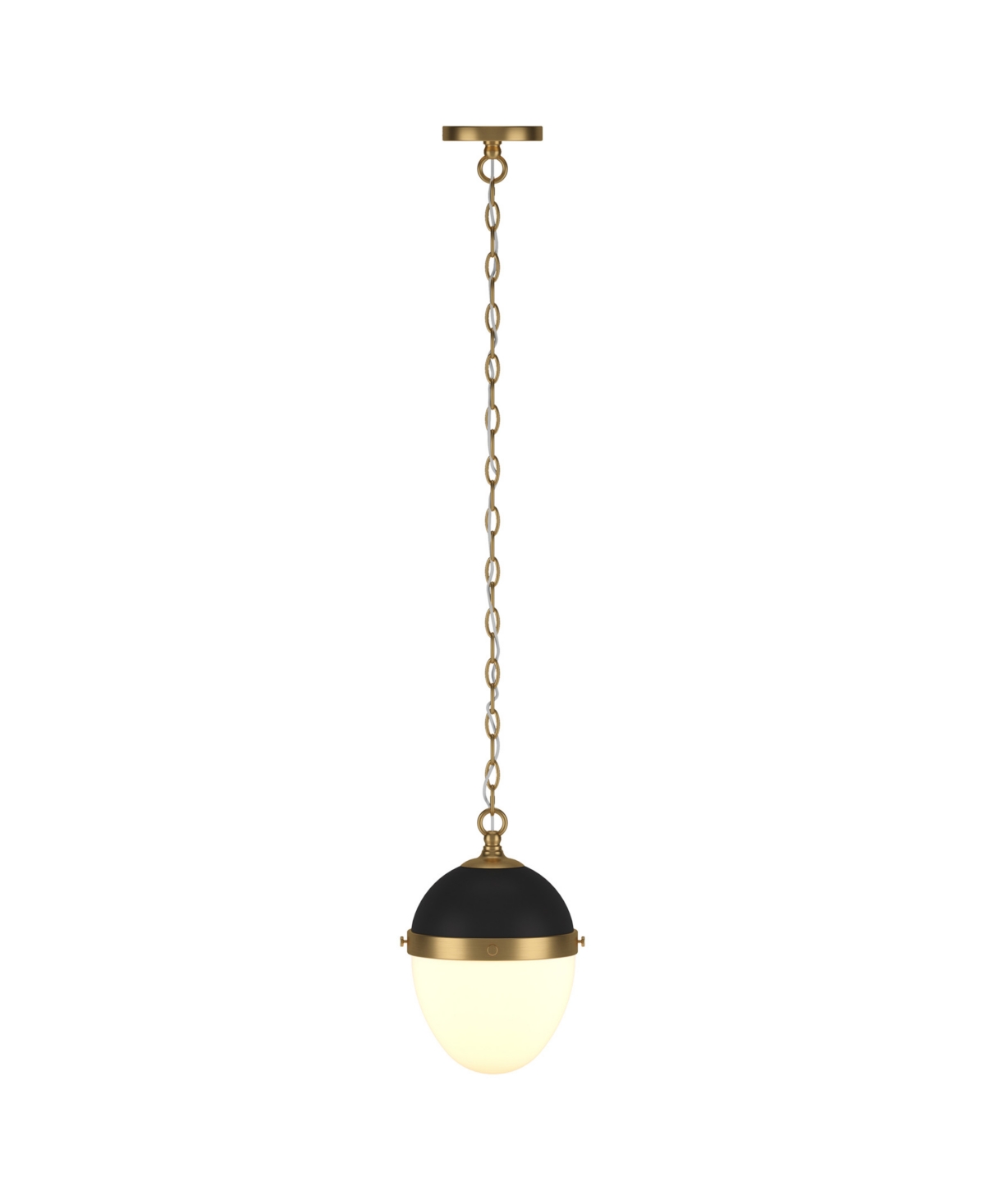 Hudson & Canal Aurelia 13" Metal Pendant With Glass Shade In Brown