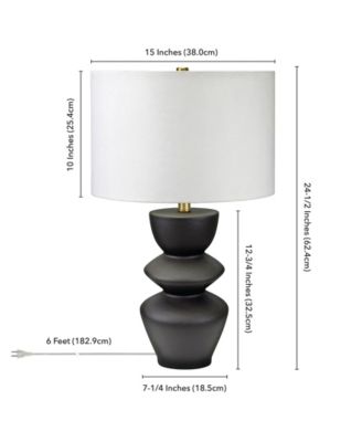 Cassian 25" Ceramic Table Lamp with Fabric Shade