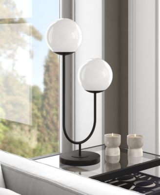 Dufrene 28" Metal 2-Light Table Lamp with Glass Shades