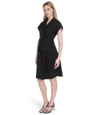 Women's Button-Front A-Line Dress