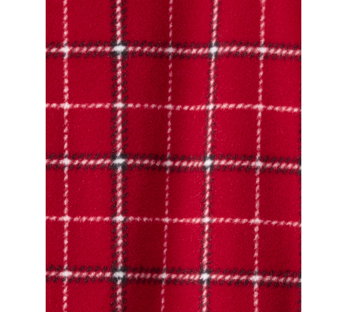 Carter's Baby Boys Plaid-print Fleece Loose-fit 1-piece Footed Pajamas In Red