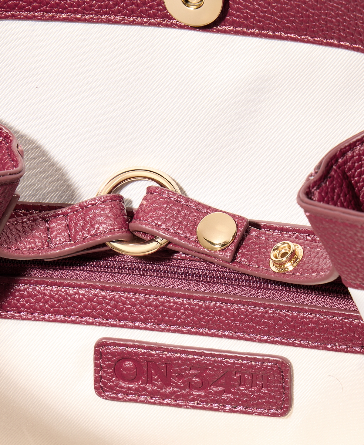 On 34th Jyyll Large Solid Tote With Removable Pouch, Exclusively At Macy's In Red