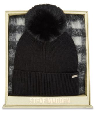 Steve Madden - Buffalo Blaze Beanie and Scarf Gift Set, 2-Piece Set