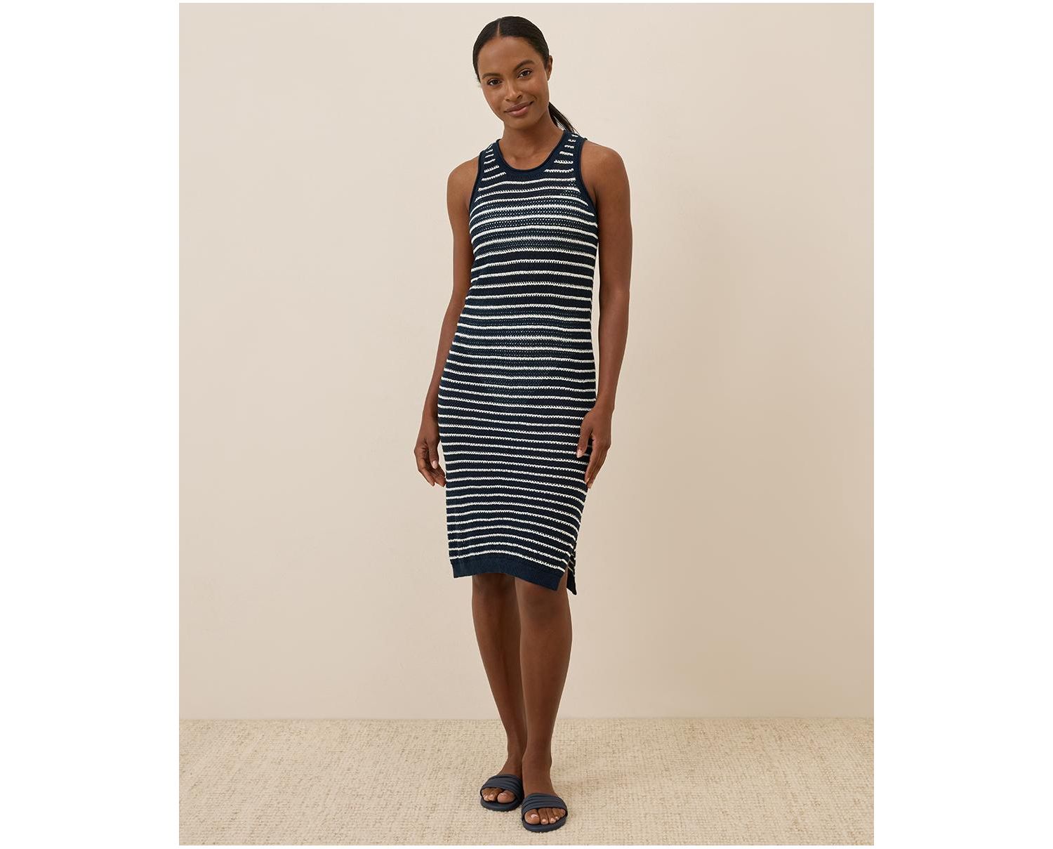 Women's Beachside Linen Crochet Cover-Up