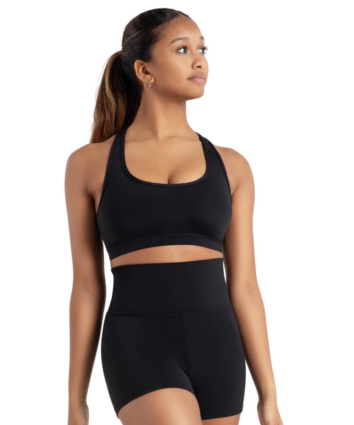 Women's Racerback Bra Top - Black