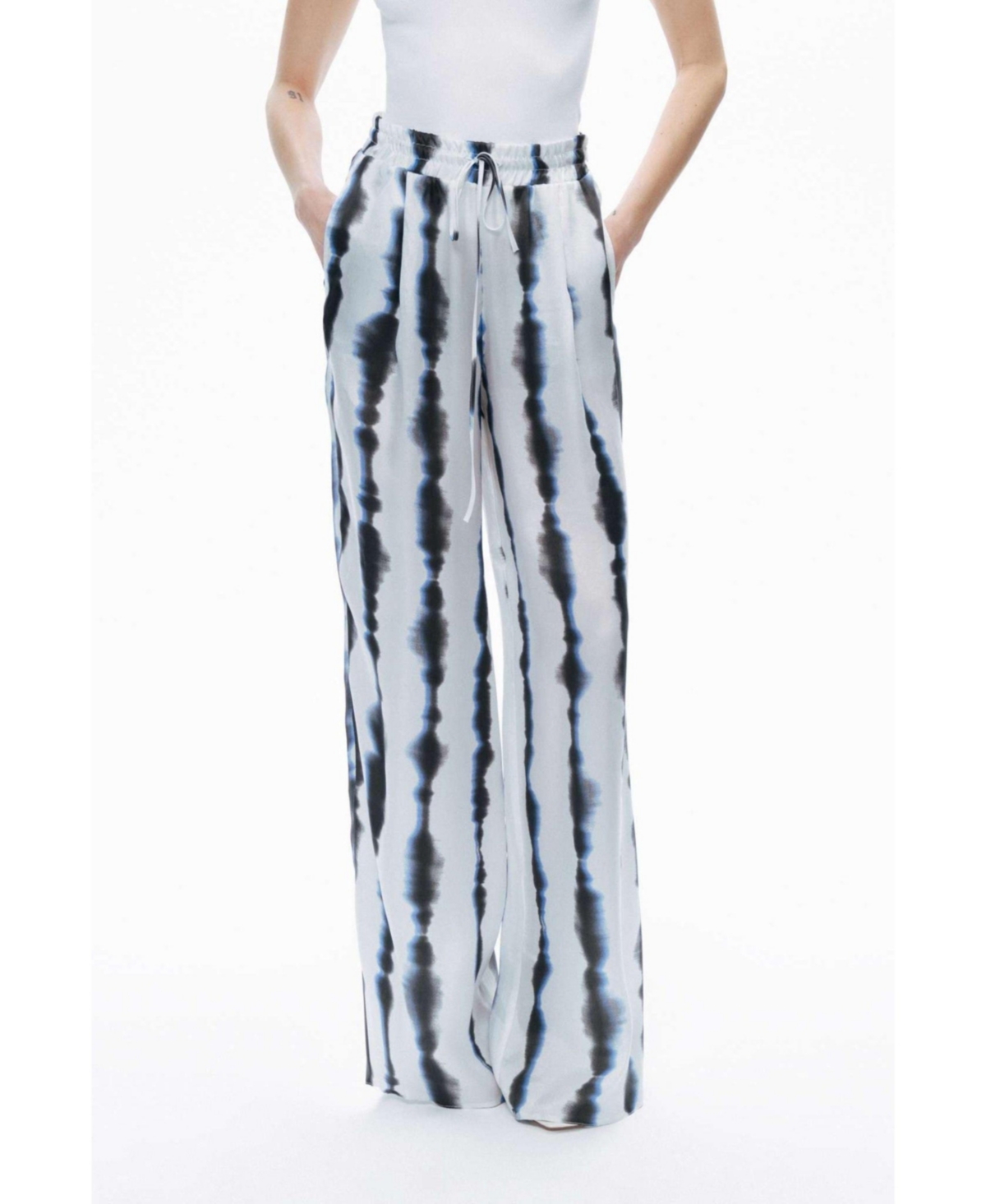 Women's Tie-Dye Patterned Pants - Multi-Color