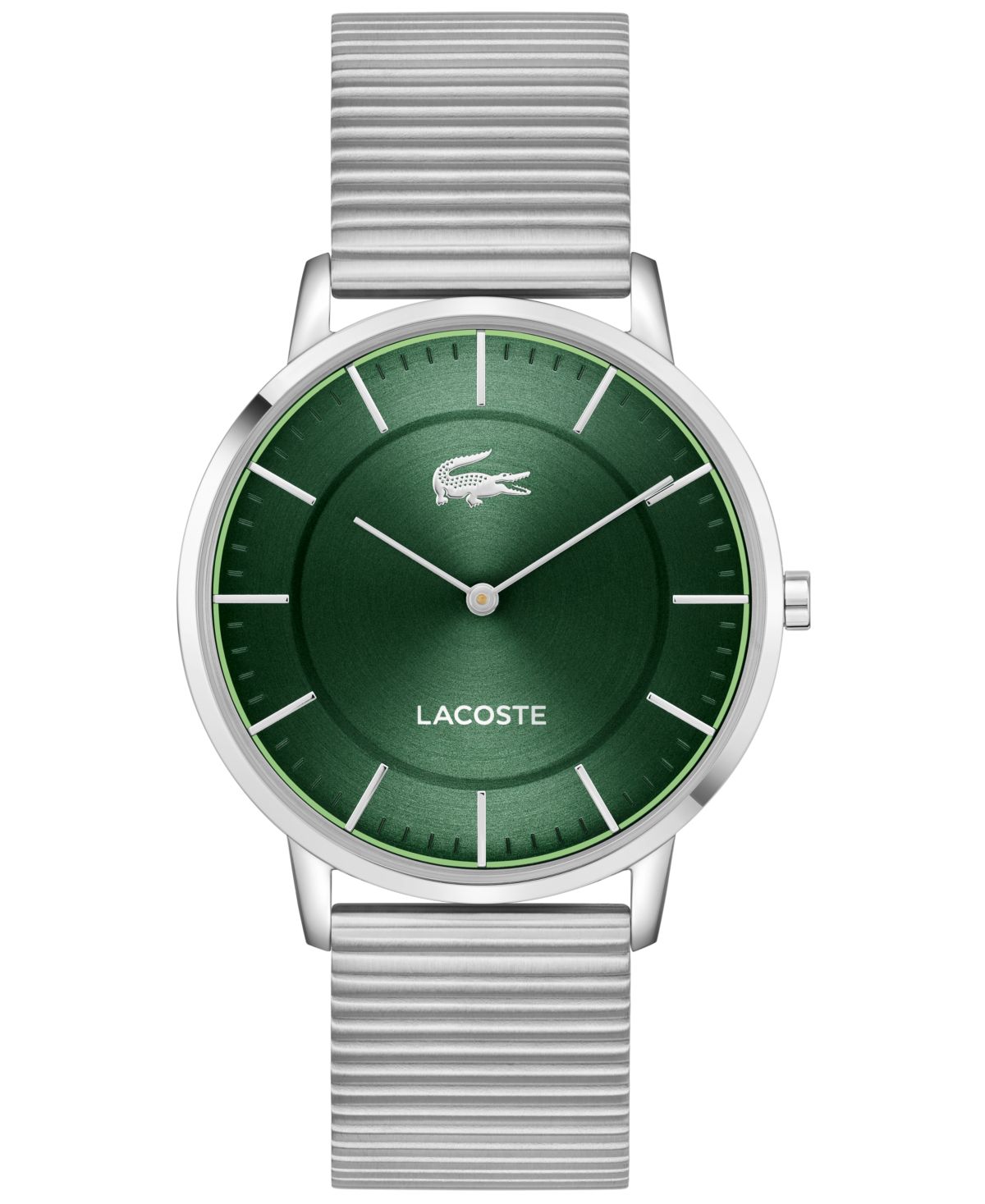 Мужские часы Crocorigin с серебристым браслетом из нержавеющей стали, 40,5 мм