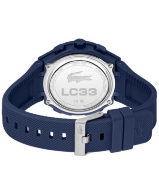 Men's LC33 Midnight Navy Silicone Strap Watch, 44.8mm