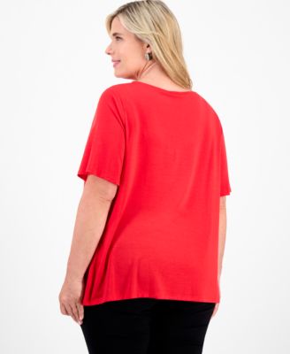 Plus Size Cowlneck Top