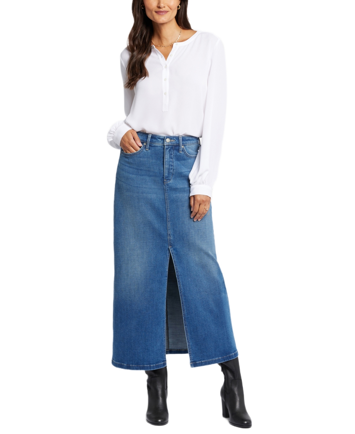 Petite High Rise Long Skirt - Fairmont