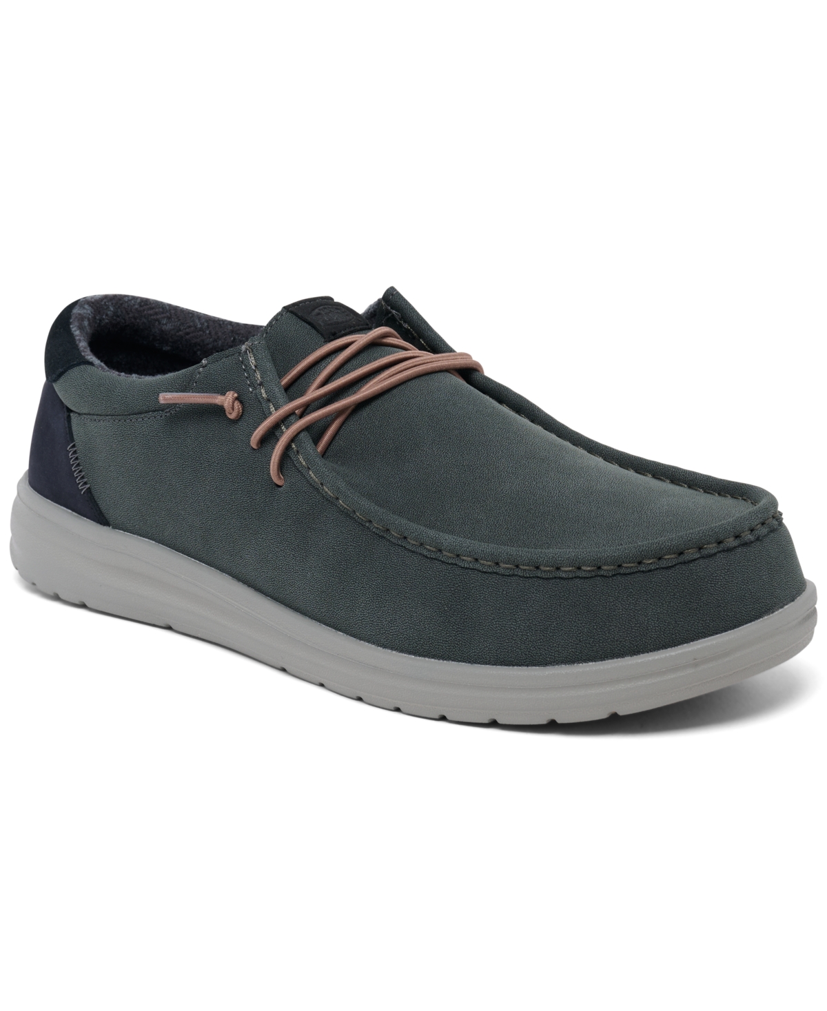 Men's Paul Nut Slip-On Casual Moccasin Sneakers from Finish Line - Black Oyster