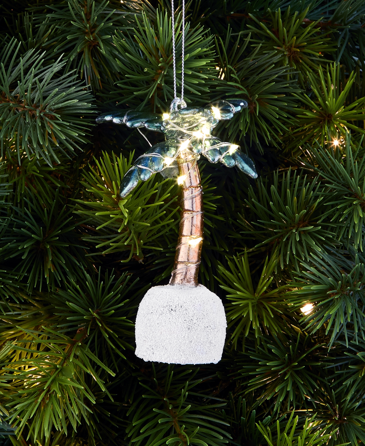 Holiday Lane Florida Light-up Palm Tree Ornament, Macy's Exclusive In Multi