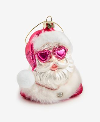 Merry Magic Pink Heart Sunglasses Santa Ornament, Macy's Exclusive 