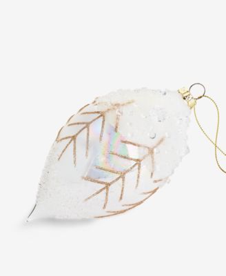 Iced Delight Glass Frosted Drop Ornament, Macy's Exclusive 