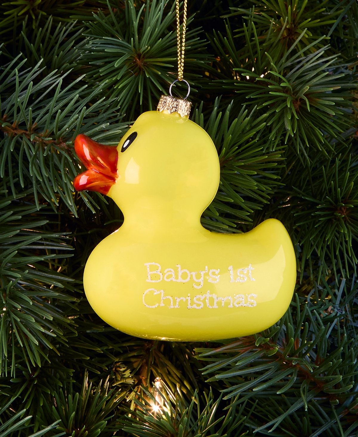 Holiday Lane Baby's First Christmas 2025 Glass Ducky Ornament, Macy's Exclusive