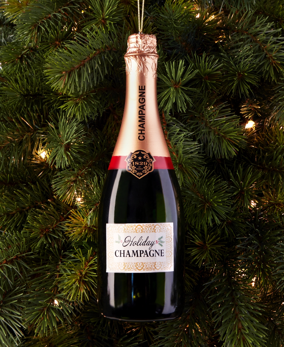 Holiday Lane Oversized Champagne Bottle Ornament, Macy's Exclusive In Transparent