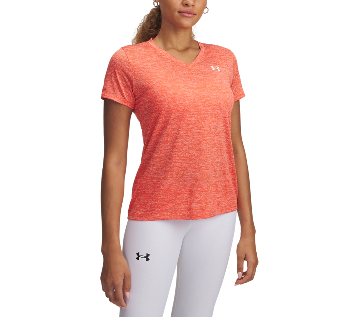 Under Armour Women's Twist Tech V-neck Short-sleeve Top In Orange