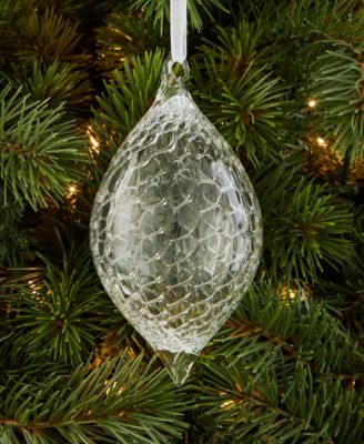 Iced Delight Glass Drop Ornament, Macy's Exclusive 