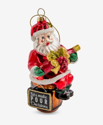 Spirits Santa With Wine Ornament, Macy's Exclusive 