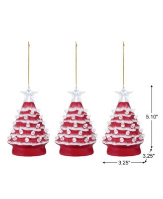 Nostalgic Tree Ornaments with Lights, Set of 3