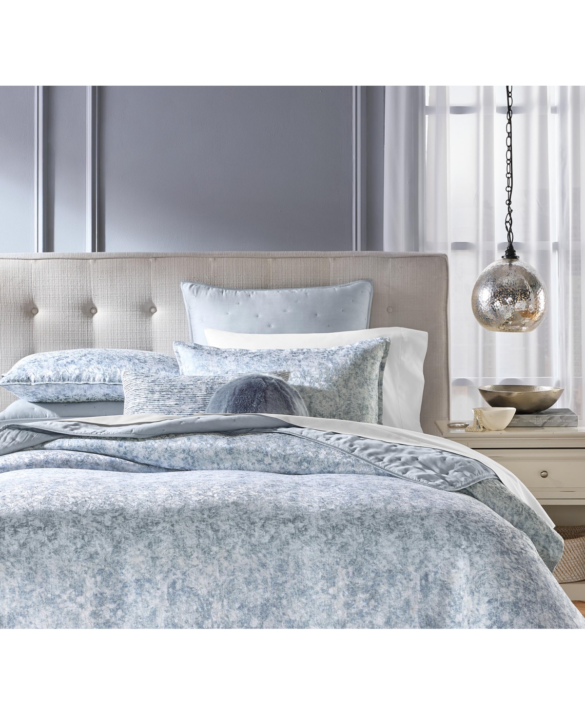 Hotel Collection Crystalline Micropleated Decorative Pillow, 14" X 22", Macy's Exclusive In Gray