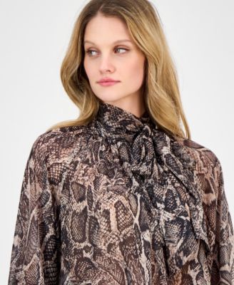 Women's Audrine Printed Tie-Neck Blouse
