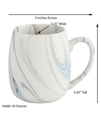 Marble Pattern Mugs, Set of 4