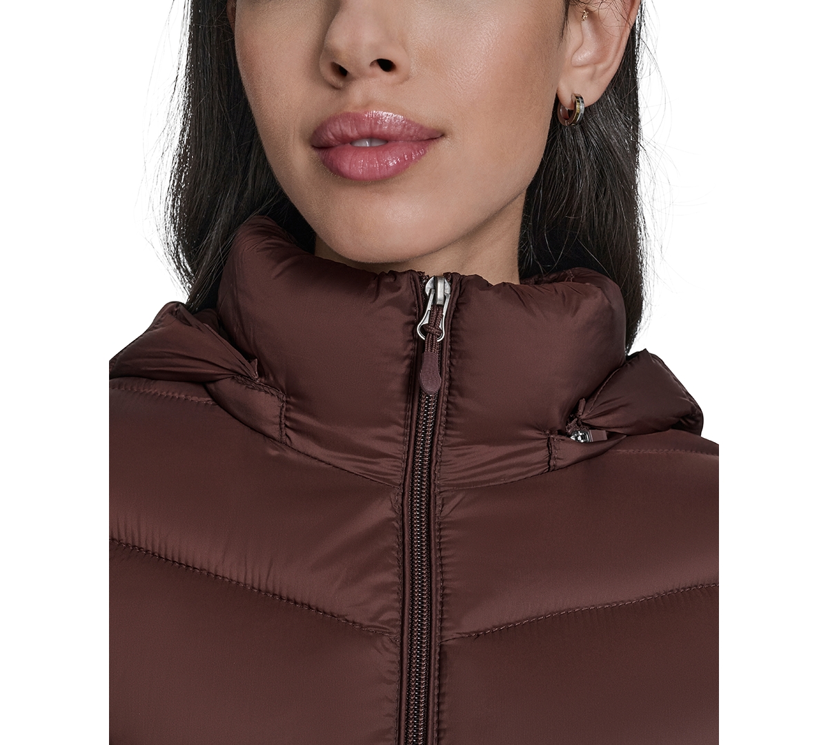 Charter Club Women's Packable Hooded Puffer Coat, Created For Macy's In Brown