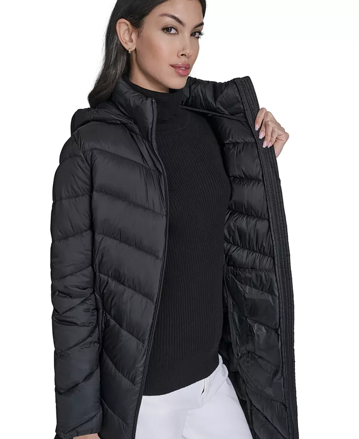 Women's Packable Hooded Puffer Coat - thumbnail 6