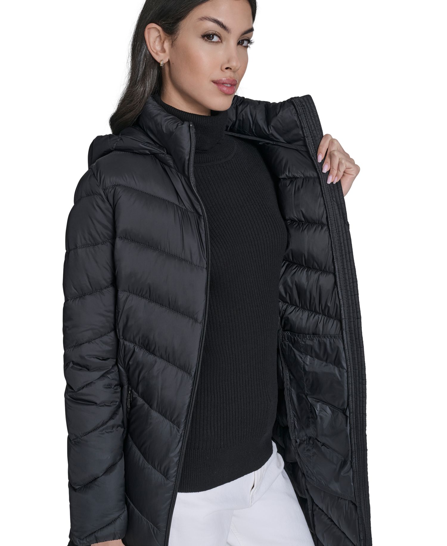 Women's Packable Hooded Puffer Coat