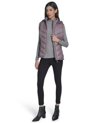 Women's Packable Hooded Puffer Vest, Created for Macy's