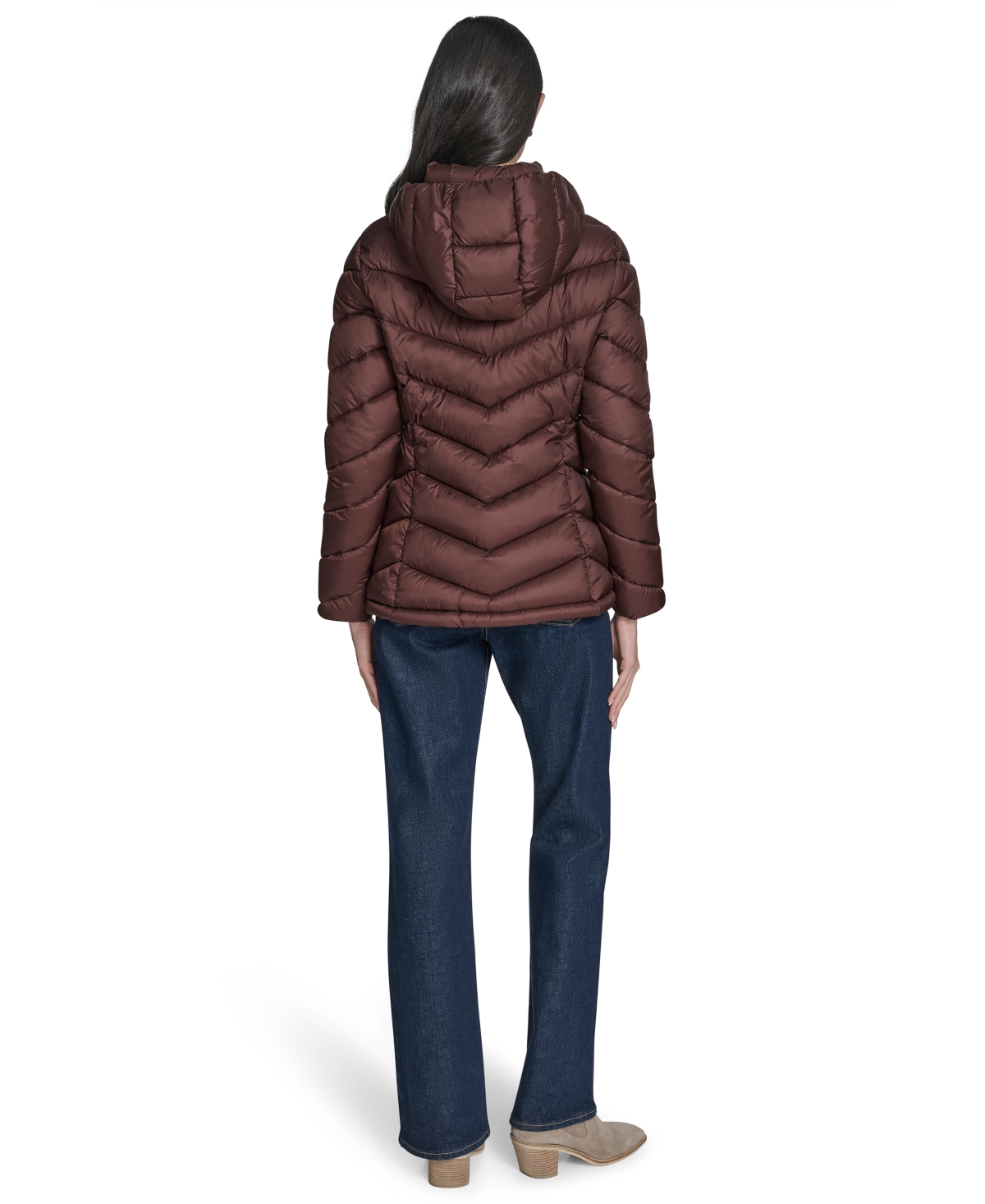 Charter Club Women's Packable Hooded Puffer Coat, Created For Macy's In Brown