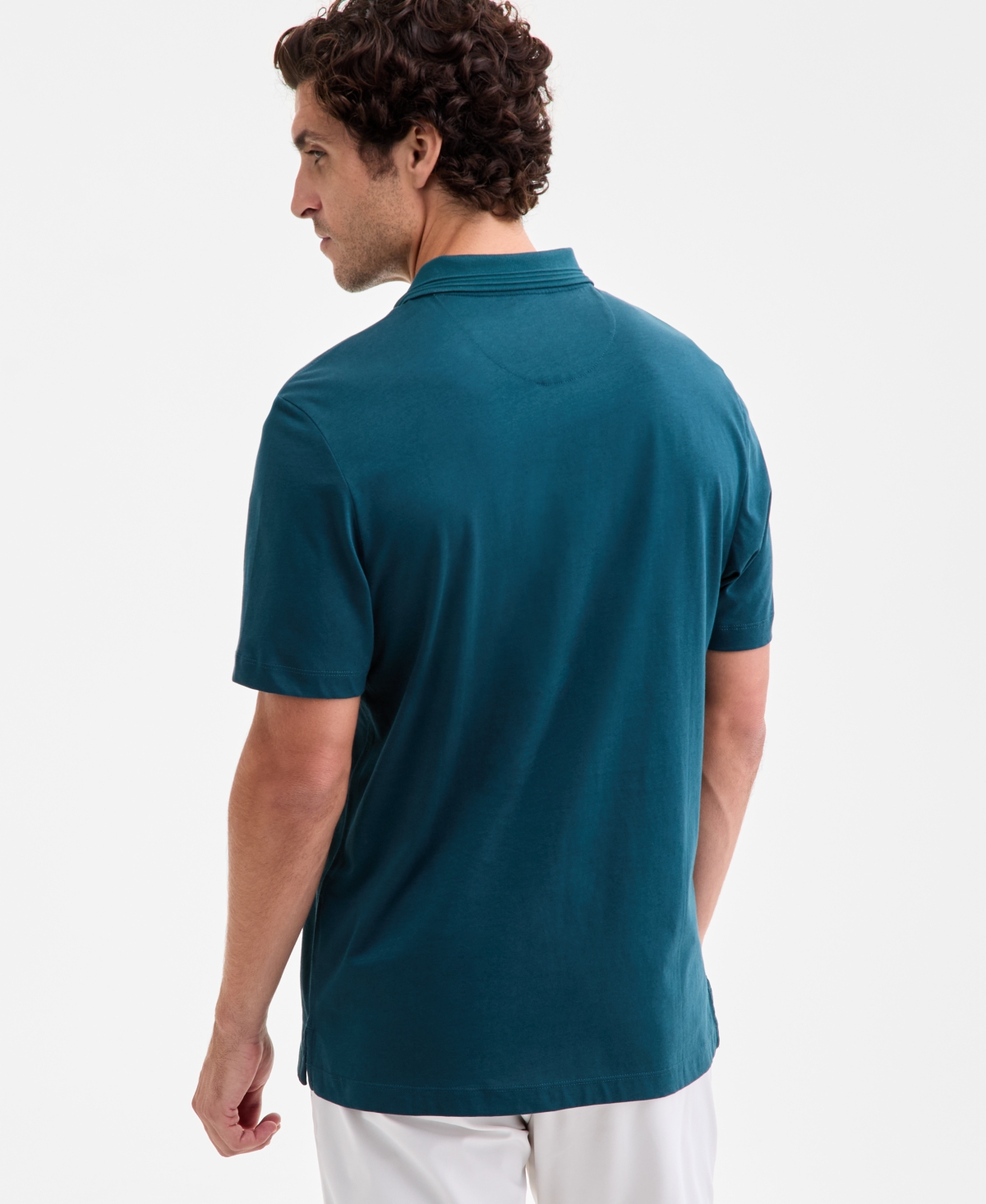 Alfani Men's Regular-fit Mercerized Polo Shirt, Created For Macy's In Green