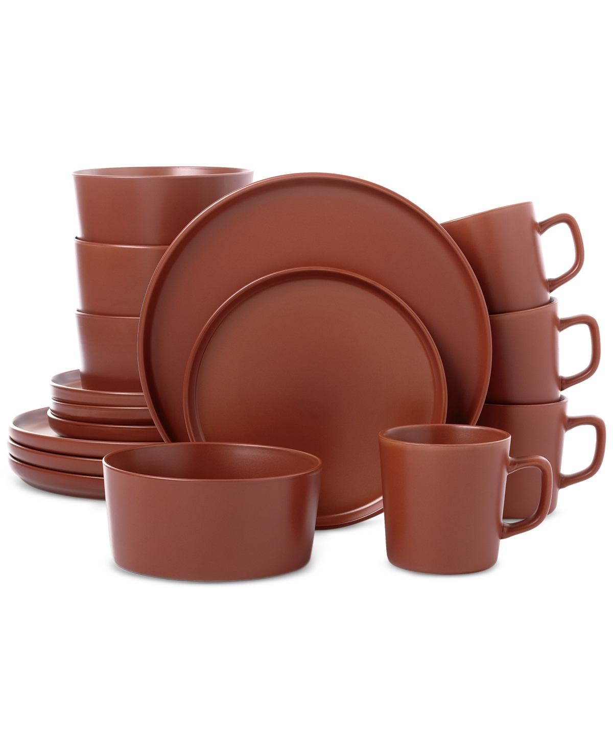 Lorren Home Trends Red 16-pc. Dinnerware Set, Service For 4 In Red