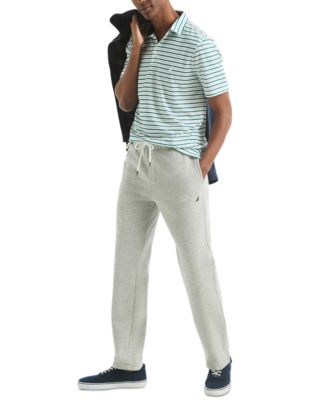 Men's Short Sleeve Striped Performance Golf Polo Shirt