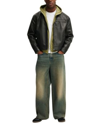 Men's Cropped Zip Up Hoodie