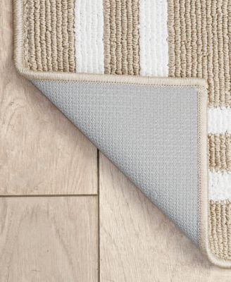 Double Line Border Tufted Runner Rug, 30" x 144"